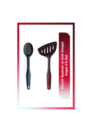 Tupperware Büyük Spatula ve Çok Amaçlı Kaşık 2'li Set