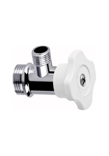 Mintev Yonca Model Beyaz Kumlu Döndürmeli Ara Musluk Krom