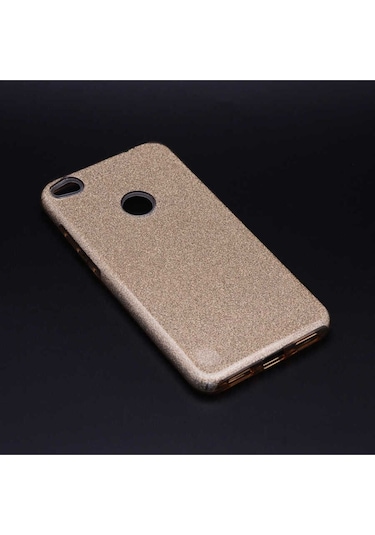 Huawei P9 Lite 2017 Kılıf Zore Shining Silikon Gold