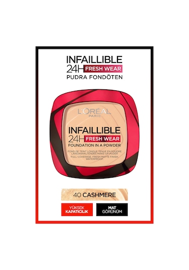 L'Oreal Paris Infaillible 24H Fresh Wear Pudra Fondöten 40 Cashmere
