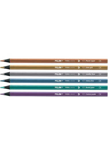 Mılan 7102306 Black Wood Metal Kuru Boya 6lı