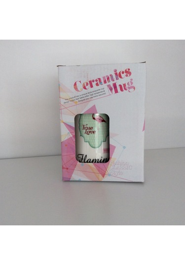 Flamingo Temalı Kapaklı Bardak Çok Renkli