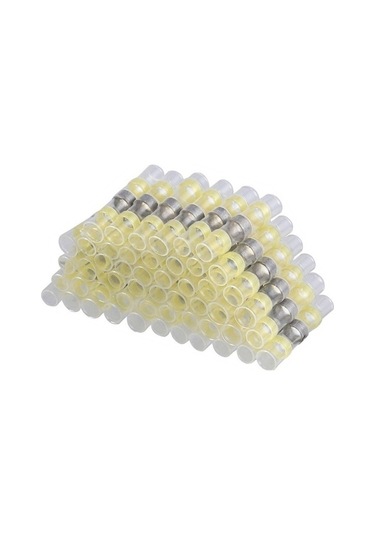 Sarı Lehimli Daralan Makaron Su Geçirmez Kablo Birleştirici 10ade