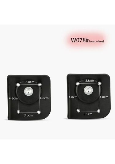 Topnotch Siyah 2'li Valiz Tekerleği - Dayanıklı, Kolay Monte, Pürüzsüz Dönen Valiz Rulmanı Siyah