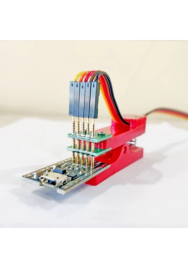5 Pin Programlama Aparatı 2.54mm Pogo Pin Yaylı Mandal Klips Seri Üretim Entegre Arm
