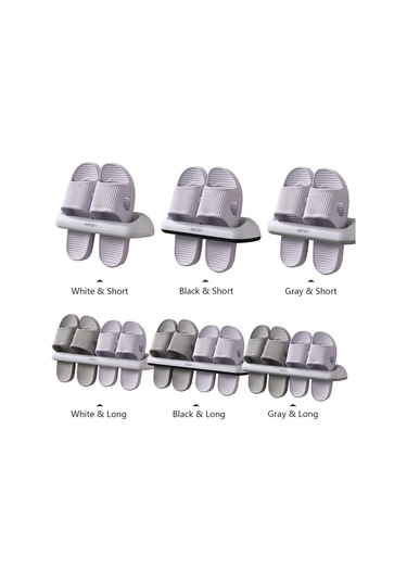 Konesam Küçük Boy Gri Abs Terlik Rafı - Duvar Montajlı, Deliksiz Kurulum, Çok Amaçlı Organizer, Banyo/ev Kullanıma Uygun Diğer