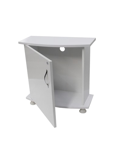 Kanki Pet Bombeli Beyaz Akvaryum Sehpa 65 CM