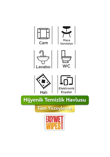 Vebox Easy Wet Wipes Yüzey Temizleme Havlusu 100 Yaprak