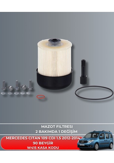 Mercedes Cıtan 109 Cdı 1.5 2012-2013-2014 90 Beygir Mazot Yakıt Filtresi
