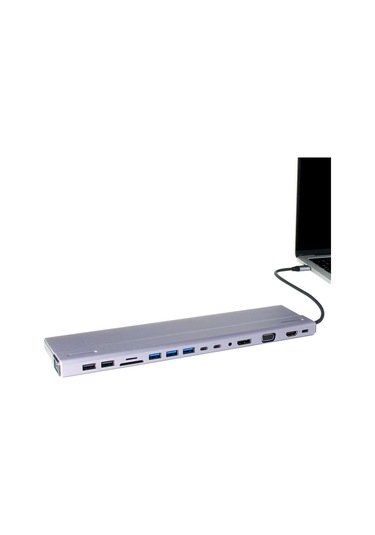 Vcom Cu4703 Type-c Dock Hdmı Dp Vga Usb Ethernet Kart Okuyucu
