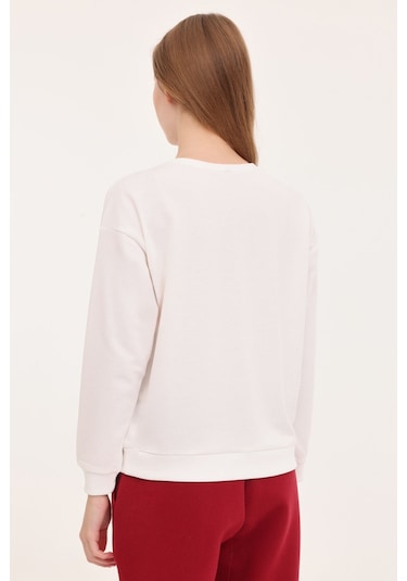 Kinetix Wb C Neck 16sn82 4pr Ekru Kadın Sweatshirt Beyaz BEYAZ