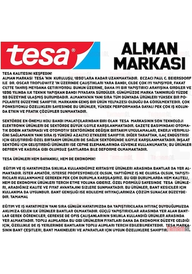 Tesa Power Duct Tape 25 50 Mm X 50 Metre Tamir Bandı