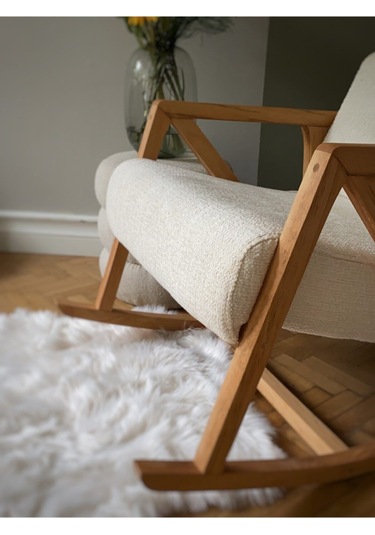 Nini Sallanan Ahşap Berjer