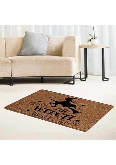 Suntek Komik Kapı Mat Giriş Kaymaz Kauçuk Arka Paspas Halı Cadı