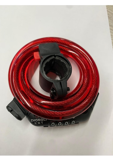 Knt Bisiklet Kilidi 12 MM 100 CM Değiştirilebilir Şifreli Çok Renkli