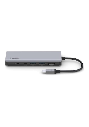 Belkin 7'si 1 Arada Çok Bağlantı Noktalı Usb C Hub 4k Hdmi, Usb-
