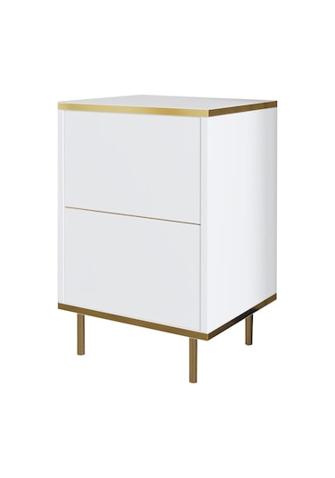 İmaj Komodin Beyaz/gold