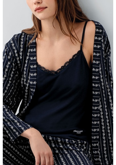 Pierre Cardin Kadın Lacivert 3lü Pijama Takım Lacivert