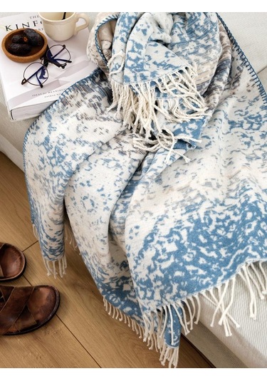 Tv Diz Battaniyesi Pamuk Morena Mavi