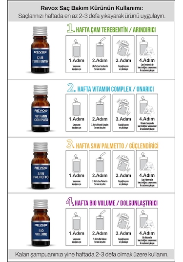 Revox Geleceğin Şampuanı Aktif Özlü 4 Adet Özel Destek Serum Set