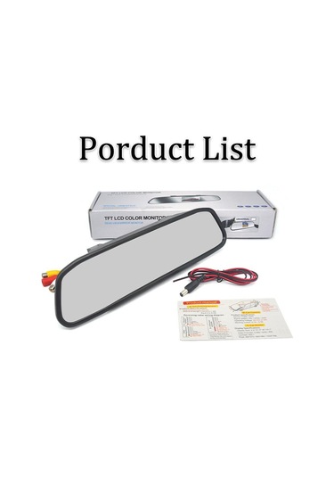 Hippcron Araba Dikiz Aynası Monitör 5 Inç Hd Video Otomatik Park Monitörü Gece Görüş Led Geri Kameralar Yok