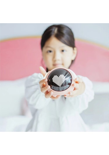 Sanon Çalar Saat, Sıcaklık Ve İfade Göstergeli Dijital Çalar Saat, Erkek Ve Kız Çocuklar İçin Erteleme Modlu Başucu Saati Pembe Çok Renkli