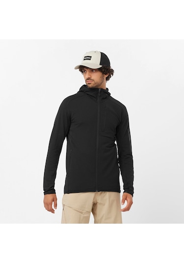Salomon Essentıal Lıghtwarm Erkek Kapüşonlu Polar Black Lc2225300 Siyah