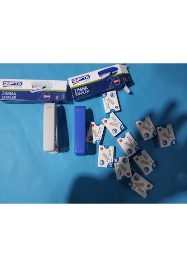 Zımba Makinası Mini Temat 1 Adet + 10 Kutu Zımba Teli Delta