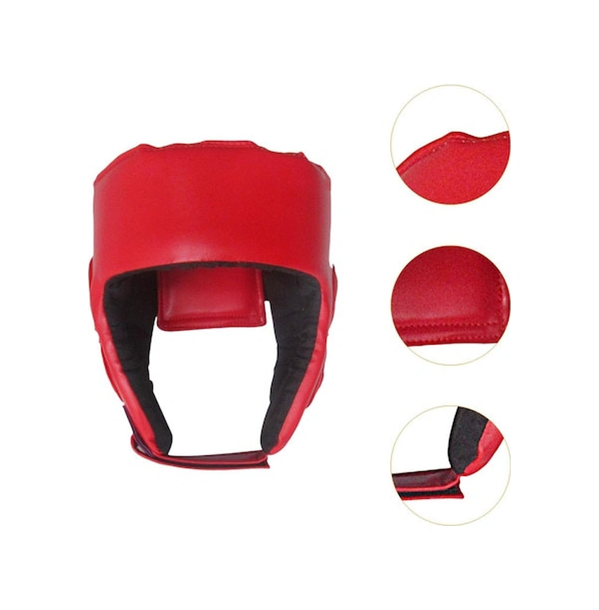 Shineyee Kırmızı Çocuklar İçin Spor Muay Thai, Boks Ve Dövüş Antrenmanı Korumalı Başlık Kırmızı
