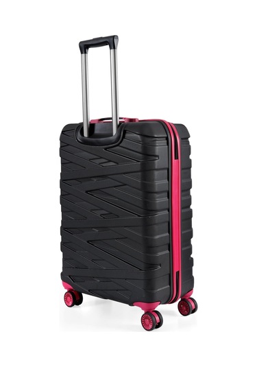 Ççs Nc-092 Abs Orta Boy Valiz Siyah-pembe Siyah - Pembe