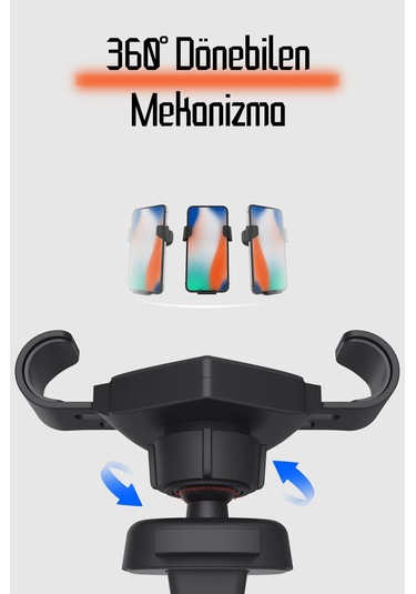 Klima Izgarasına Takılan Araç Telefon Tutucu Tek Elle Kullanım Araba Oto Telefon Standı