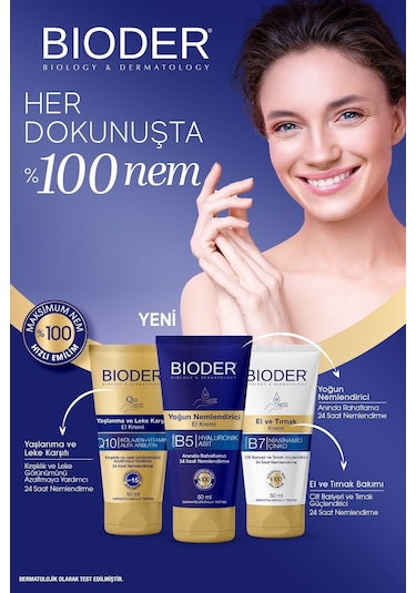 Bioder Yoğun Nemlendiricili El Kremi 50 Ml