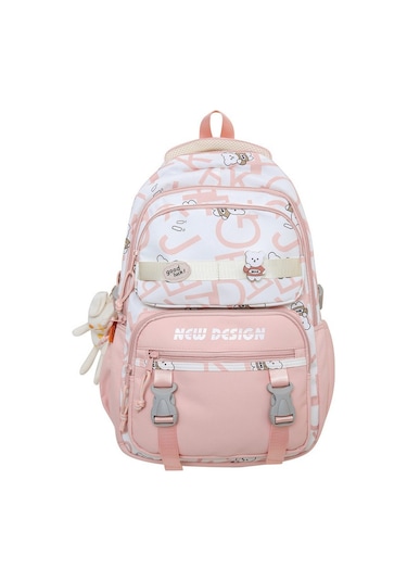 Geniş Kapasiteli Şık Ve Dayanıklı Sırt Çantası, Ortaokul Ve Lise Öğrencileri İçin Ergonomik Ve Su Geçirmez Okul Çantası, Modaya Uygun Kontrast Desenli MAvi