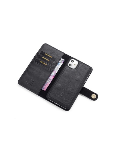 İphone 11 - Huahuı Cüzdan Kılıf/manyetik Kapak - Siyah Siyah Siyah Çok Renkli