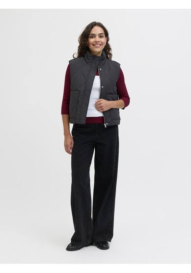 Kadin Dik Yaka Kapitone Yelek - Serena - 12278852 Black