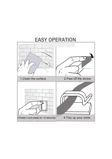 Yaozixa 60 Adet Özlü Bağcıklı Kablo Tutucuları - Noel Işıkları, Ethernet, Usb Kablo Düzenleyici - Dışarıdaki Ve İçerideki Kabloları Düzenle Paketli