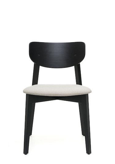 Opus Siyah Ahşap 6'lı Mutfak Salon Yemek Odası Sandalyesi