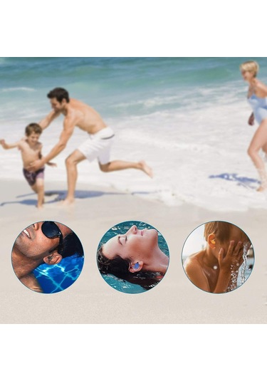 Yüzme Kulak Tıkacı Su Geçirmez Yeniden Kullanılabilir Silikon Spor Kulak Tıkacı