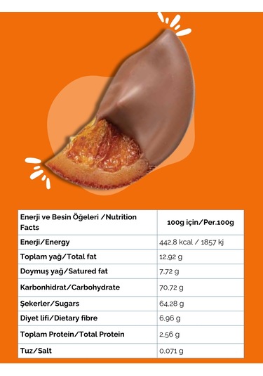Aquila Chocolate Sütlü Çikolata Kaplı Portakal Dilim - 80 Gr