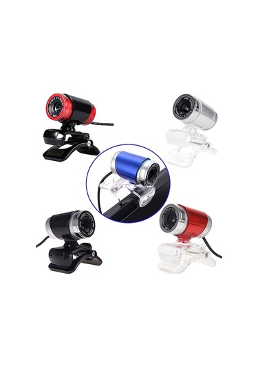 Springsun Usb 2.0 0,3 Milyon Piksel Hd Kamera Web Kamerası Mikrofonlu Klipsli 360 Derece Skype Dizüstü Masaüstü Bilgisayar Pc A
