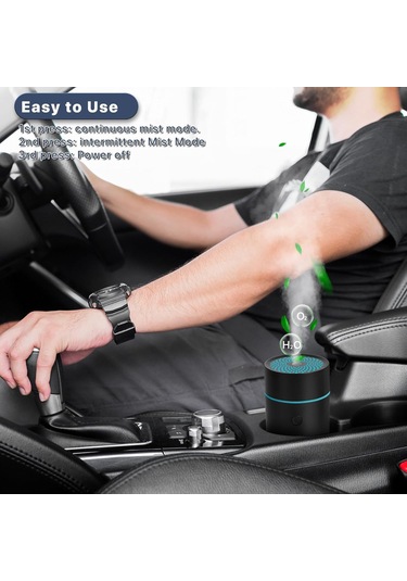 Suofeng Araba İçin Usb Hava Temizleyici Buharlandırabici Siyah 5v Portavasoya Uyumlu