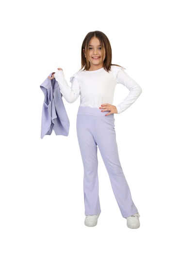 Kız Çocuk Takım Yelekli Lila