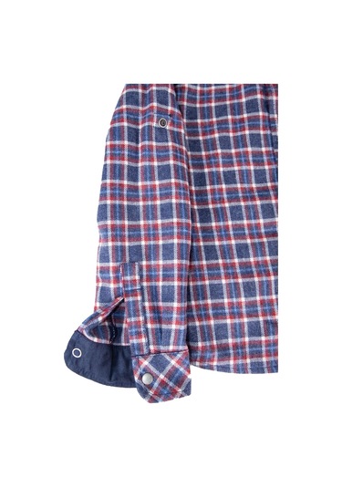 Lacivert Ekose Erkek Çocuk Gömlek 001