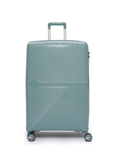 Elatae Exclusive Pro Polipropilen Büyük Boy Kırılmaz Valiz Mavi 5239 Mavi