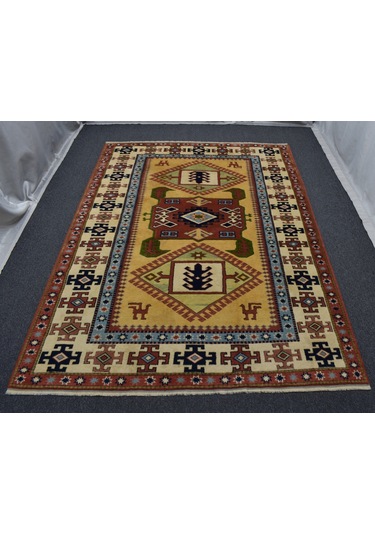 Zehra Abla Halı Yeni El Dokuma Otantik Kirman Balıkesir Antik Yörük Yün Salon Halısı 5627 Renkli