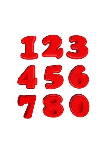 5 Adet Gıda Sınıfı Silikon Kek Kalıbı Dijital Çikolata Bisküvi Pişirme Kalıbı, Özellikler: Sayı 0 Çok Renkli