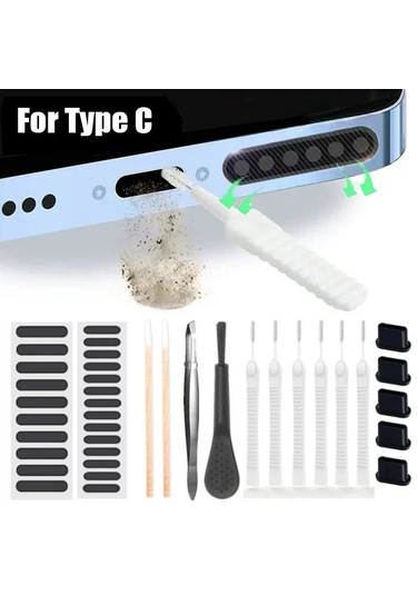 Snapbuy 66/1 Adet Evrensel Telefon Toz Temizleme Fırçası Seti - İphone, Samsung, Xiaomi İçin Hoparlör Bağlantı Noktası Temizleyiciwhıte White