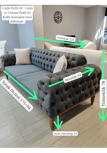 İstanbul Chester Koltuk Takımı