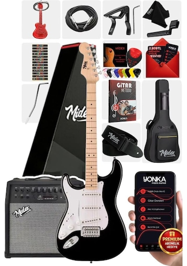 Midex Rph-31wb-50amp Solak Elektro Gitar 50w Amfili Full Set