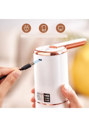 Zaman Ayarlı Katlanır Musluk 1200 Ma Bataryalı Usb İle Şarj Olabilen Elektronik Damacana Su Pompası Ak27yt0027